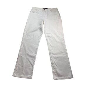 Gloria Vanderbilt Womens Amanda Jeans Size 12 Straight Leg White